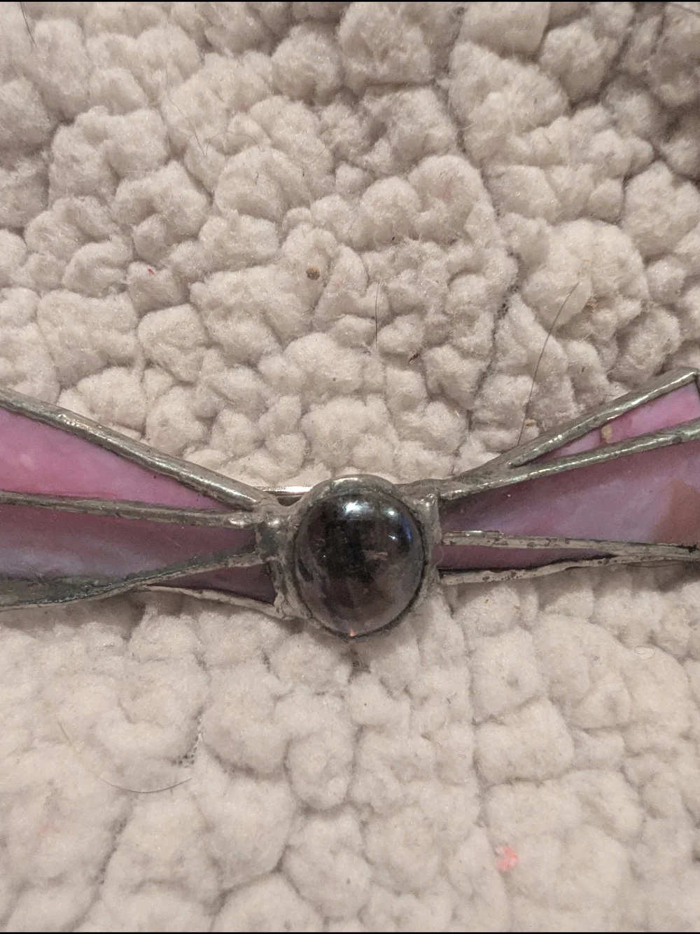 Handcrafted Set Of Two Stained Glass Bow Barrette - Pink & Green Options